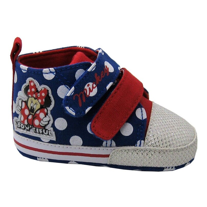 Incaltaminte bebe, bluemarin cu buline, Minnie Mouse