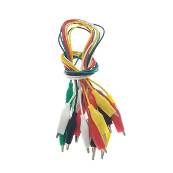 Cabluri cu cleme de testare electrice,5 culori,lungime 48cm,set 10 bucati Cabluri cu cleme de testare electrice,5 culori,lungime 48cm,set 10 bucati