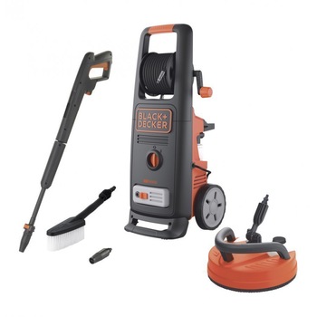 Masina de spalat cu presiune Black & Decker BXPW2200PE, 2200 W, 440 l/h debit apa, 150 bar presiune maxima, 8 m tambur furtun + perie pardoseli + perie simpla Masina de spalat cu presiune Black & Decker BXPW2200PE, 2200 W, 440 l/h debit apa, 150 bar presiune maxima, 8 m tambur furtun + perie pardoseli + perie simpla
