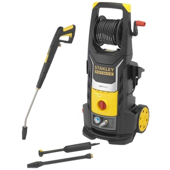 Masina de spalat cu presiune Stanley Fatmax SXFPW28E, 2800 W, 550 l/h debit apa, 150 bar presiune maxima, 12 m tambur furtun