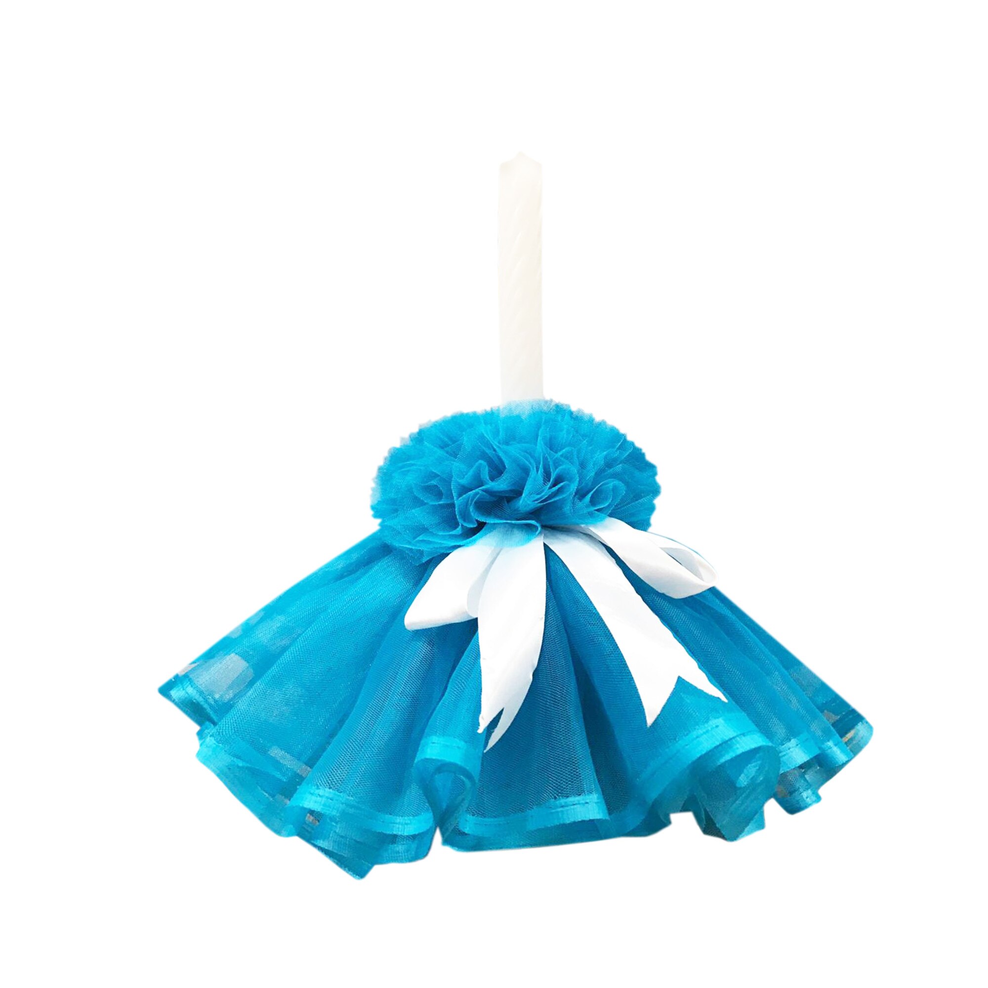 Lumanare pentru botez, 40x3 cm, turcoaz, dae2982