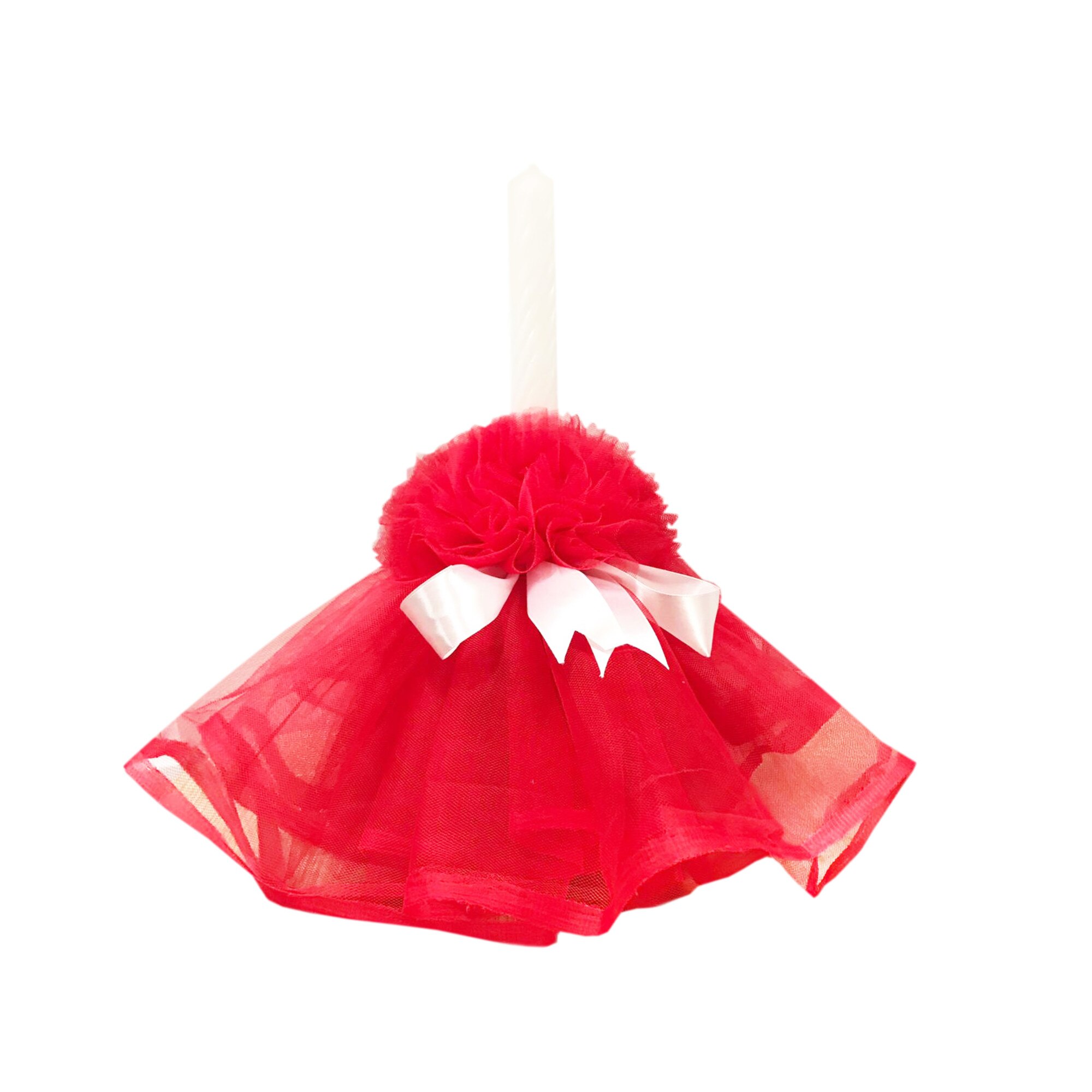 Lumanare pentru botez, 40x3 cm, rosu, dae2985