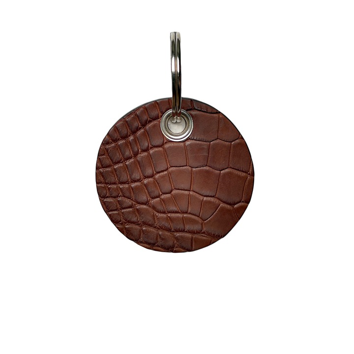 Ambrant krokodil bőr kulcstartó, modell F55