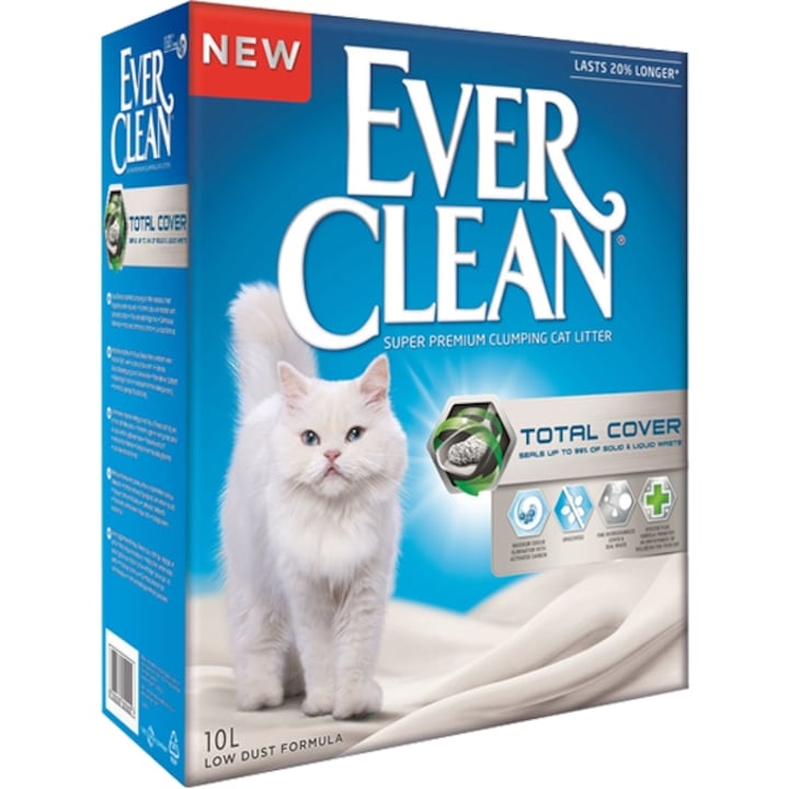 Nisip litiera Ever Clean, Total Cover, 10L