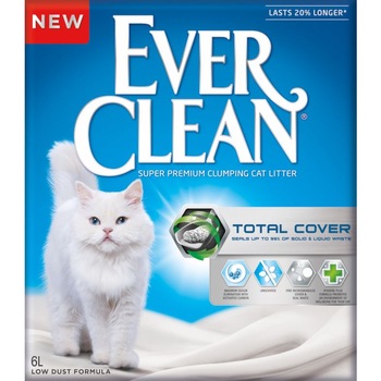 Nisip litiera Ever Clean, Total Cover, 6L Nisip litiera Ever Clean, Total Cover, 6L
