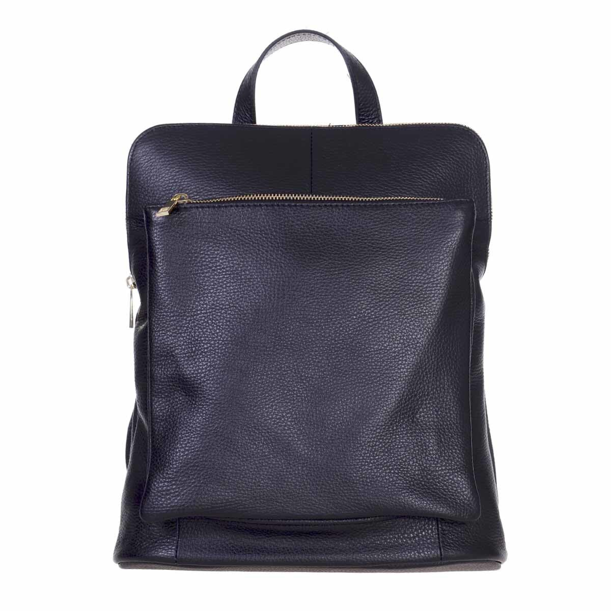 Rucsac din Piele Naturala Neagra Gabella