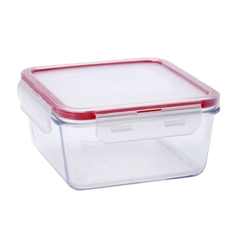 Vas termorezistent patrat Wellberg, 1.90 L, Capac, Transparent Vas termorezistent patrat Wellberg, 1.90 L, Capac, Transparent