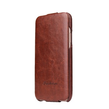 Husa iPhone SE 2 (2020), iPhone 8, iPhone 7, CaseMe, piele fina, tip flip cover, culoare Maro coniac Husa iPhone SE 2 (2020), iPhone 8, iPhone 7, CaseMe, piele fina, tip flip cover, culoare Maro coniac