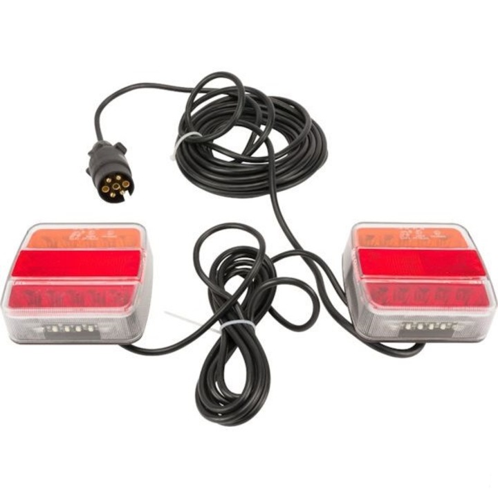 Set de lumini auto LED magnetic cu cablu de 7.5 m