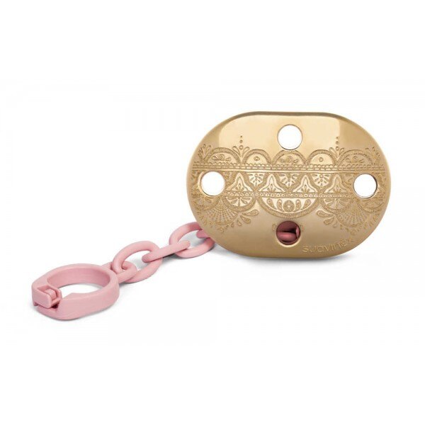 Lantisor suzeta Premium Ethnic, Roz, +0 luni Suavinex