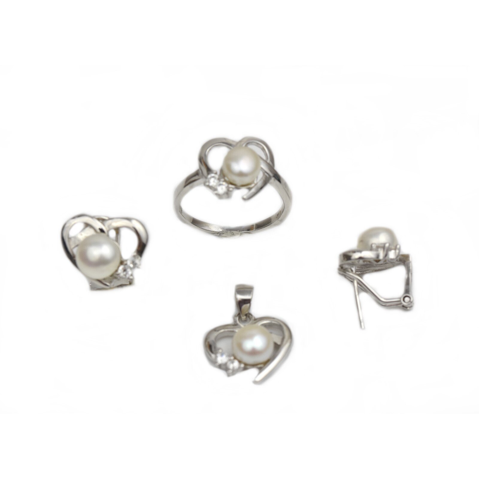 Set argint rodiat cu zirconiu - DA212