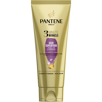 Balsam Pantene Pro-V Superfood 3 Minute Miracle pentru par salbit si subtiat, 200 ml Balsam Pantene Pro-V Superfood 3 Minute Miracle pentru par salbit si subtiat, 200 ml