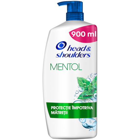 Sampon anti-matreata Head&Shoulders Menthol pentru par gras, 900 ml