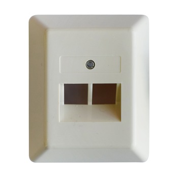 Set 2 Bucati Priza dubla UTP 8P8C RJ45 model 01-7120 Set 2 Bucati Priza dubla UTP 8P8C RJ45 model 01-7120