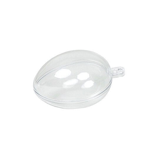 Ou transparent din plastic cu separator, 12 cm