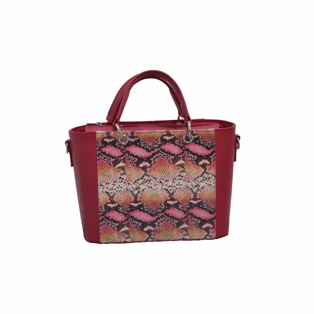 Geanta dama,Zea,piele naturala,rosie sarpe