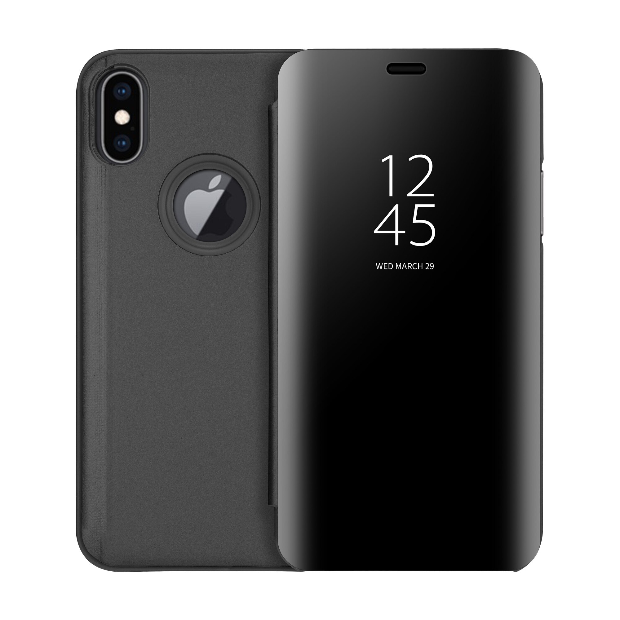 Husa Flip Mirror - iPhone XS MAX - Negru