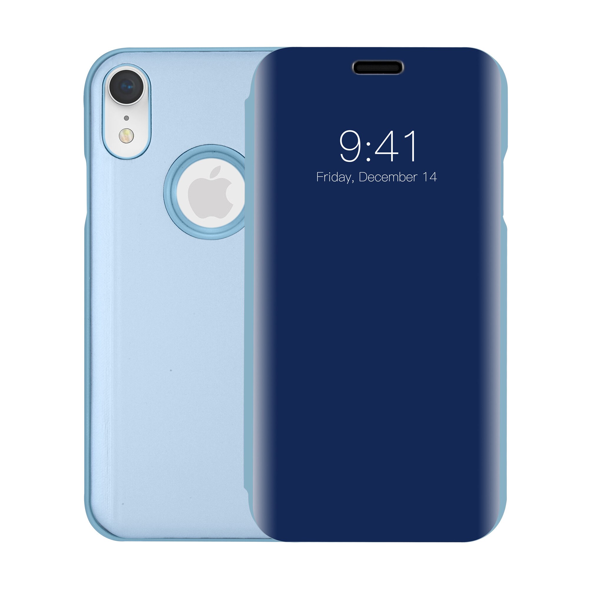 Husa Flip Mirror - iPhone XR - Albastru