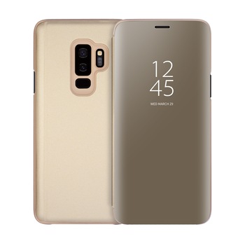 Husa Flip Mirror - Samsung Galaxy S9 Plus - Auriu Husa Flip Mirror - Samsung Galaxy S9 Plus - Auriu
