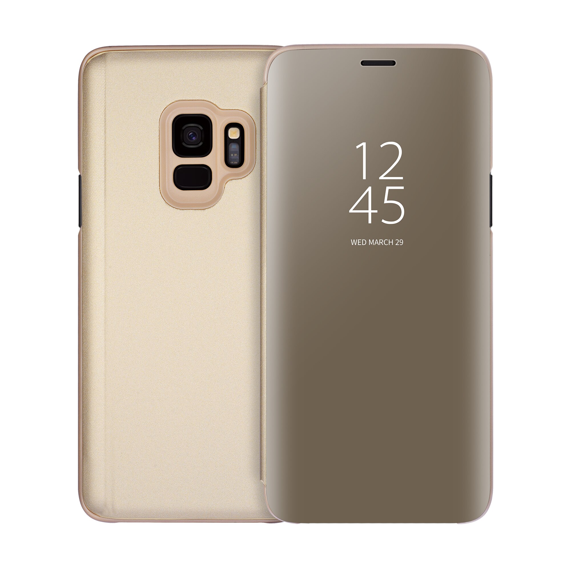 Husa Flip Mirror - Samsung Galaxy S9 - Auriu