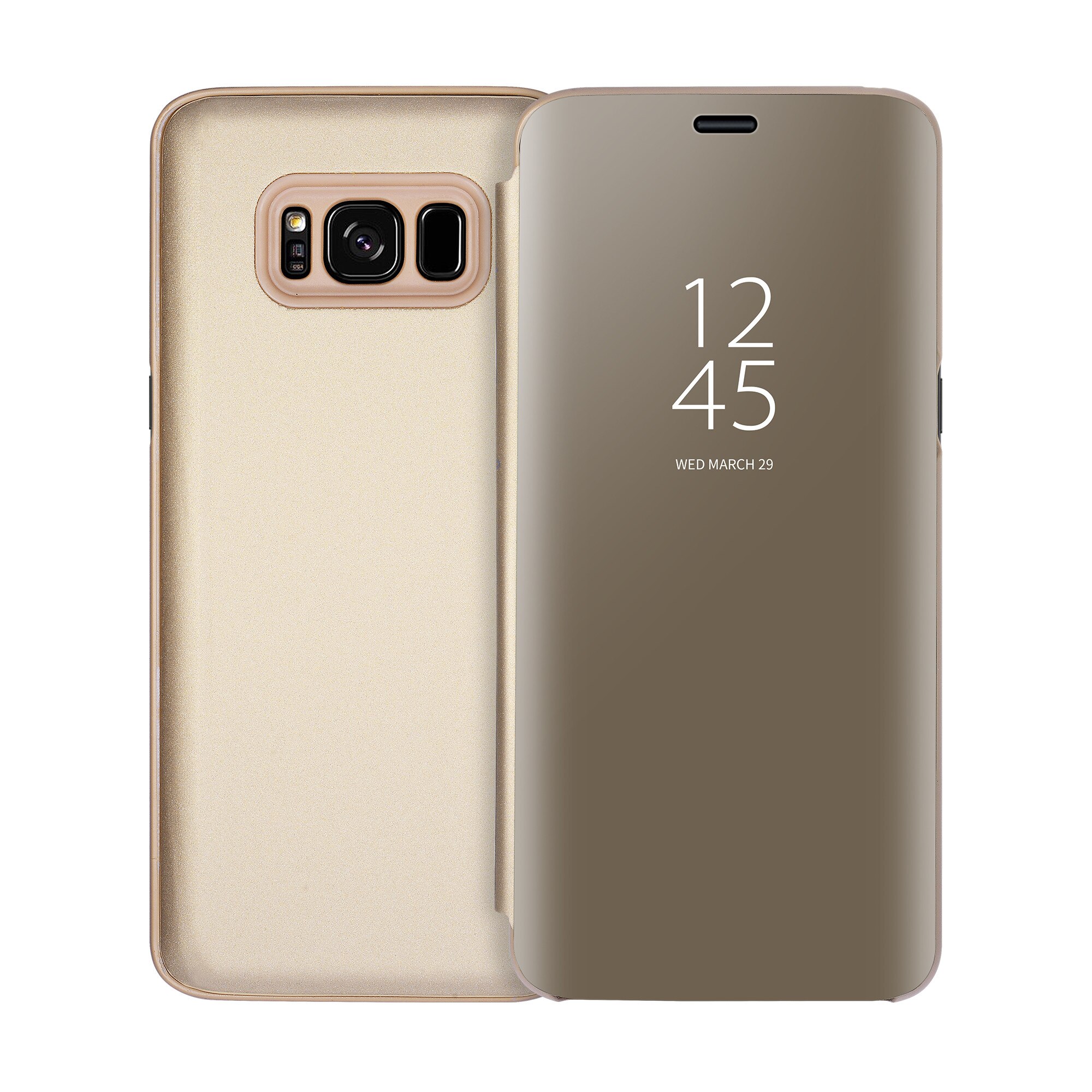 Husa Flip Mirror - Samsung Galaxy S8 - Auriu