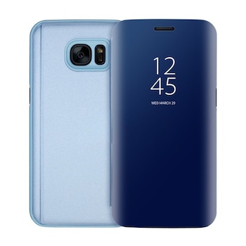 Husa Flip Mirror - Samsung Galaxy S7 Edge - Albastru
