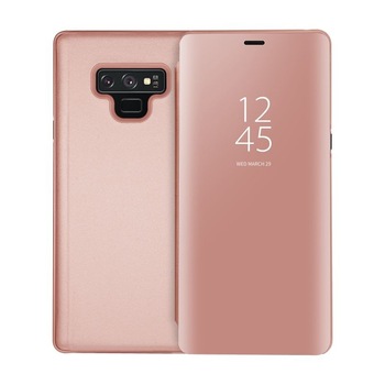 Husa Flip Mirror - Samsung Galaxy Note 9 - Roz Husa Flip Mirror - Samsung Galaxy Note 9 - Roz