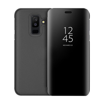 Husa Flip Mirror - Samsung Galaxy A6 Plus (2018) - Negru