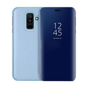 Husa Flip Mirror - Samsung Galaxy A6 Plus (2018) - Albastru