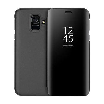 Husa Flip Mirror - Samsung Galaxy A6 (2018) - Negru