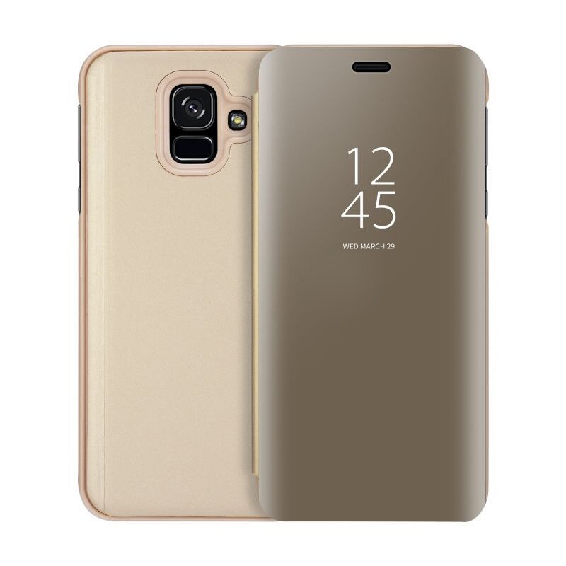 Husa Flip Mirror - Samsung Galaxy A6 (2018) - Auriu