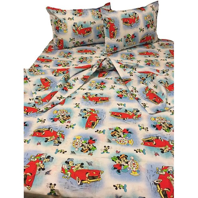 Lenjerie pat single, pentru copii, din bumbac 100%, patru piese, by Liz Line-CS459