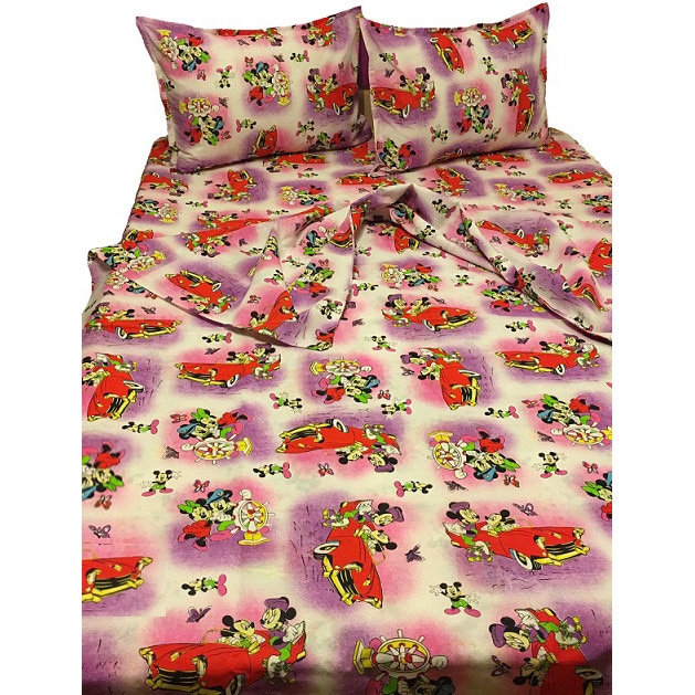 Lenjerie pat single, pentru copii, din bumbac 100%, patru piese, by Liz Line-CS458