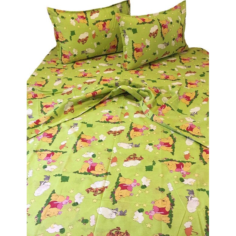 Lenjerie pat single, pentru copii, din bumbac 100%, patru piese, by Liz Line-CS454