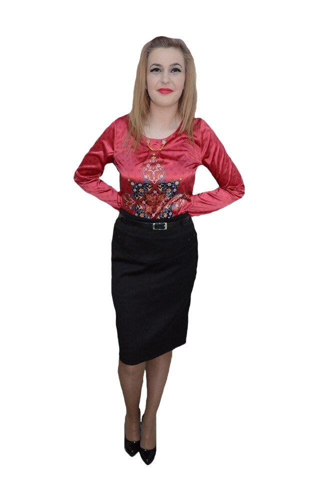 Fusta office, dreapta, design simplu, D&J Exclusive, Negru