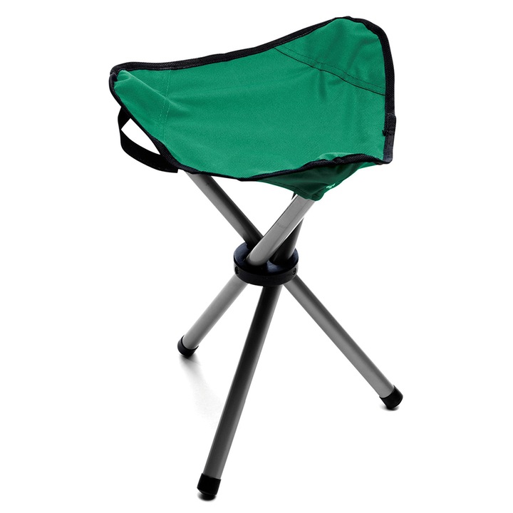 Kemping szék összecsukható háromlábú horgász szék zöld
