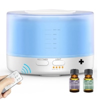 Umidificator KD Home™ SU-YK01, 40m², telecomanda, purificator aer, difuzor, aromaterapie, ultrasunete, rezervor 500ml