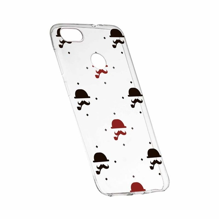 Силиконов калъф Unique за HTC Desire 12 Plus, Mustache, 180