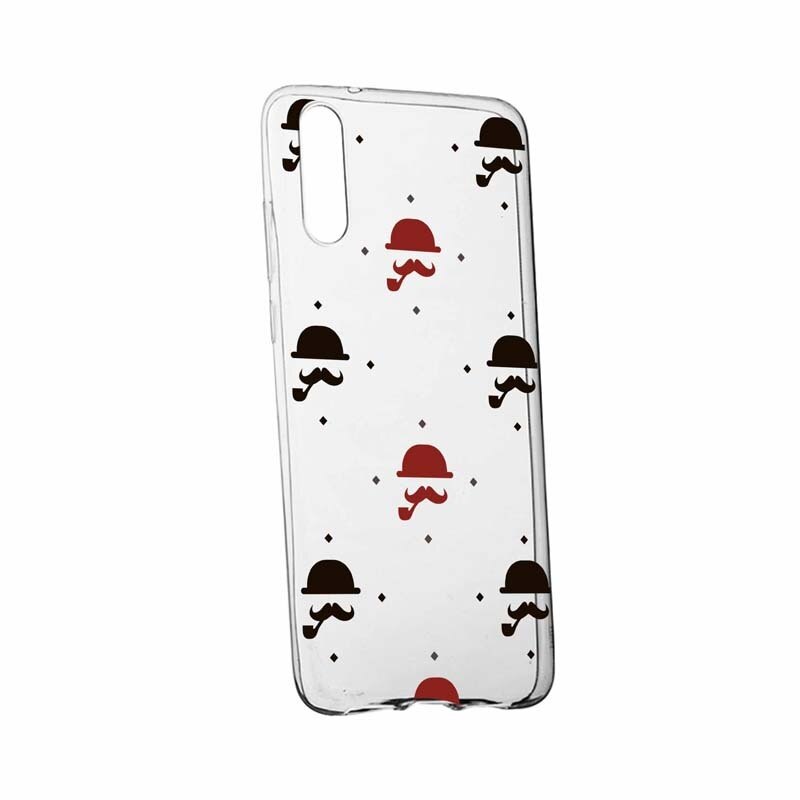 Husa pentru Samsung Galaxy A50, din silicon premium, rezistenta la uzura, anti-alunecare, Slim, Mustache, 180
