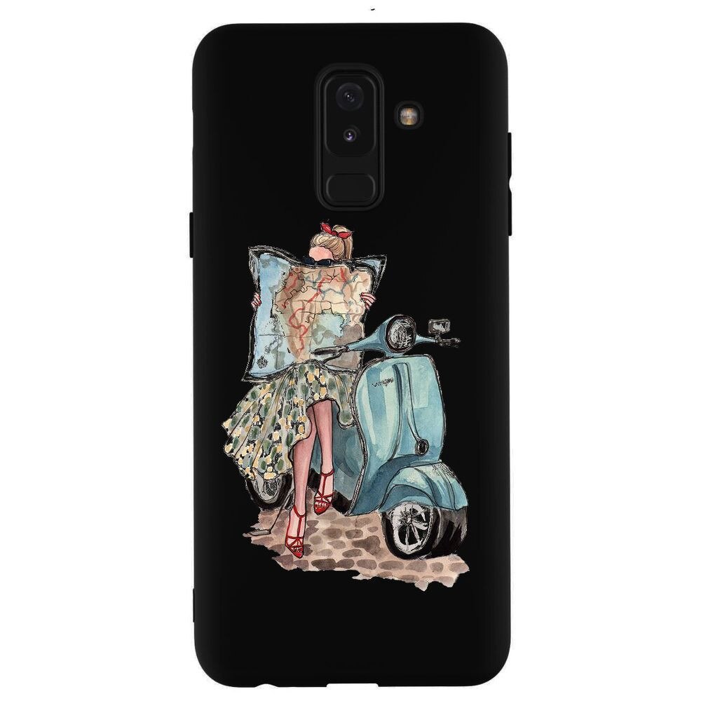 Husa Samsung Galaxy A6 Plus 2018 - Silicon Matte TPU Lost in Paris