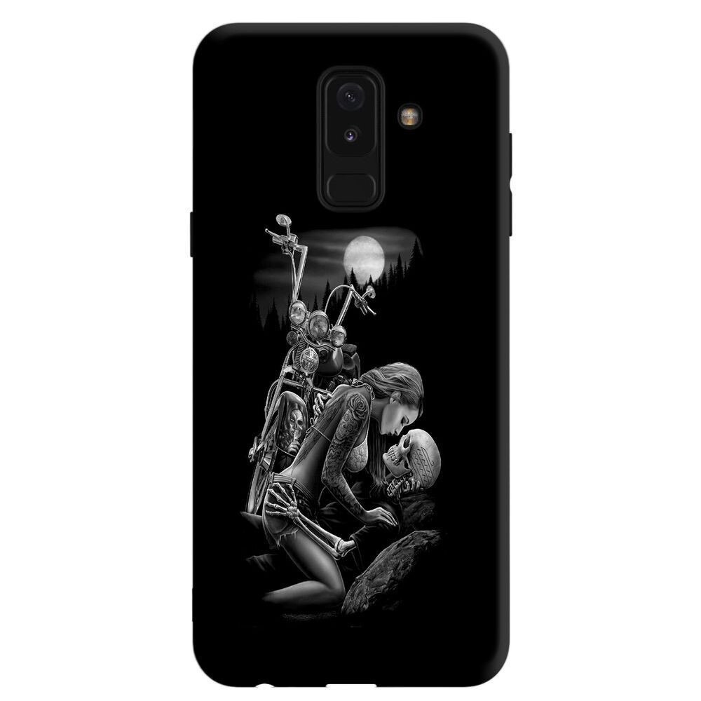 Husa Samsung Galaxy A6 Plus 2018 - Silicon Matte TPU Skull Bike