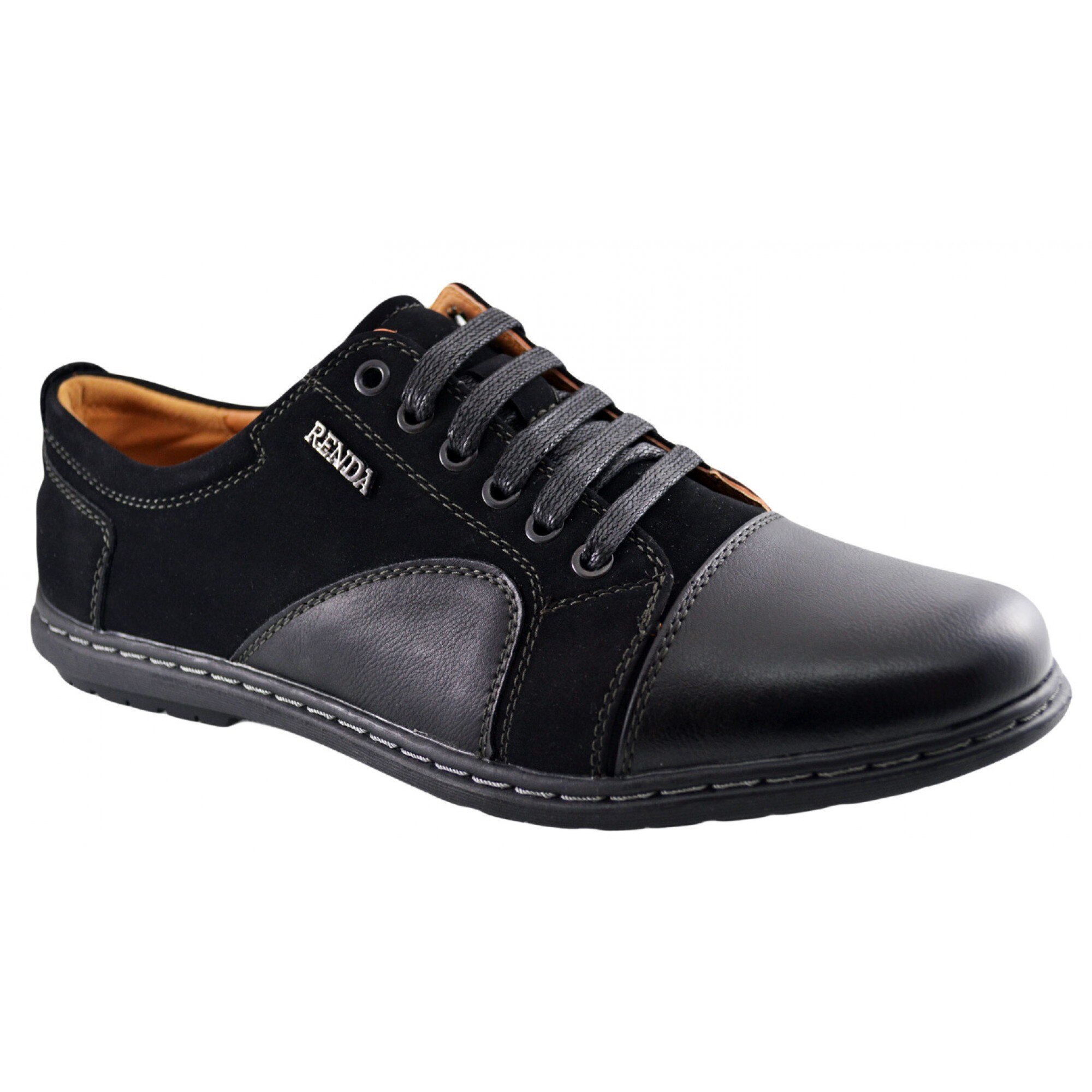 Pantofi Casual Barbatesti negri Renda, 39 EU