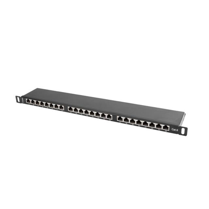 LANBERG PPS6-1024-B Patch Panel 24 port 1U cat. 6 shielded black PPS6-1024-B