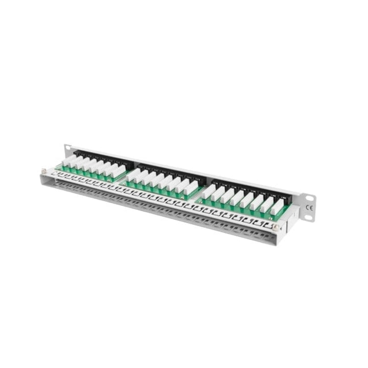 Пач панел, Lanberg patch panel 48 port 1U CAT.5E, grey