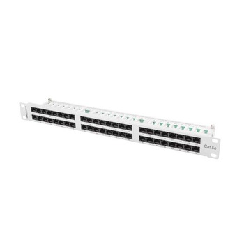 Patch Panel 48 port 1U, cat. 5e, Lanberg, gri Patch Panel 48 port 1U, cat. 5e, Lanberg, gri
