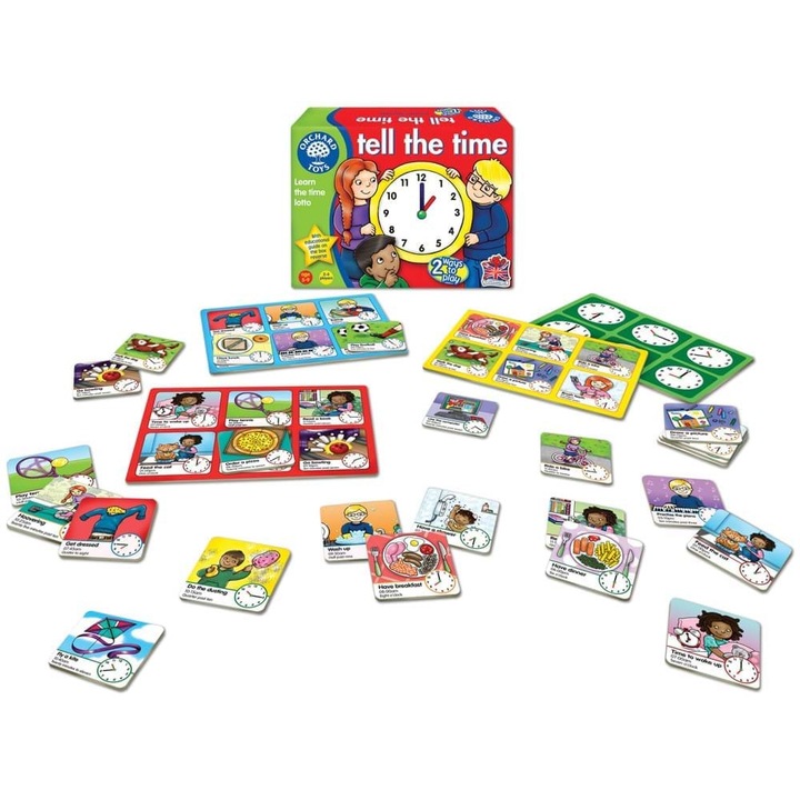 Joc educativ in limba engleza Orchard Toys Citeste ceasul, 2-4 jucatori, +3 ani, MGC