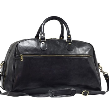 Geanta de voiaj din piele naturala, neagra, Suveran Geanta de voiaj din piele naturala, neagra, Suveran