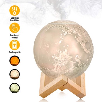 Lampa 3D AKU Aromatherapy Diffuser Umidificator lumina alb + galben imprimata 3D reincarcabila cu acumulator,modelul nou cu Stand Lemn cadou AK3800 Lampa 3D AKU Aromatherapy Diffuser Umidificator lumina alb + galben imprimata 3D reincarcabila cu acumulator,modelul nou cu Stand Lemn cadou AK3800