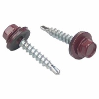 Surub pentru Tigla metalica, autoforant, RAL 3009,Rosu Inchis 4.8 x 35 mm, 250 bucati/cutie