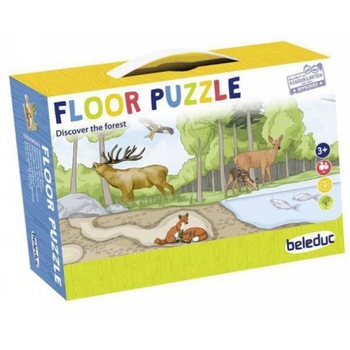 Puzzle de podea Beleduc Descopera padurea, 120 cm lungime, 40 de piese Puzzle de podea Beleduc Descopera padurea, 120 cm lungime, 40 de piese